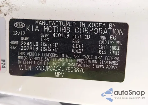 2018 Kia Soul + z USA, uszkodzony, nr VIN KNDJP3A54J7603876